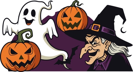 Spooky Halloween Vector Set – Icons of Horror, Magic, and Mystery