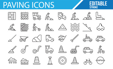 Collection of Paving and Construction Symbols for Digital Use