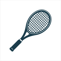 Isolated Tennis Racket Side View Illustration Tennis racket side view