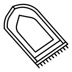 Minimalist Prayer Rug Vector Line Art