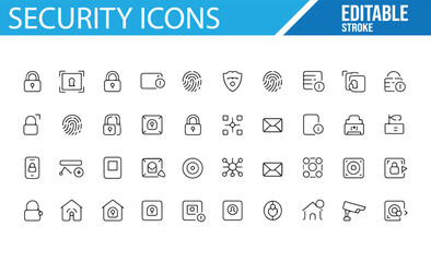 Secure Connection and Safety Icons in a Digital World

