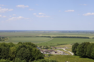aerial view of a rural landscape