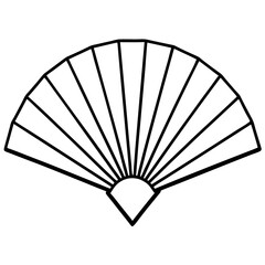 Simple Fan Outline Vector