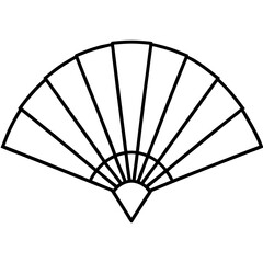 Simple Fan Outline Vector