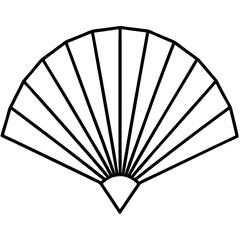 Simple Fan Outline Vector