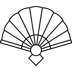 Simple Fan Outline Vector