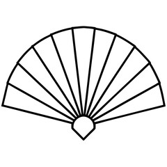 Simple Fan Outline Vector