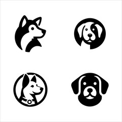 Fototapeta premium Dog Logo Creative Icon Set Vector