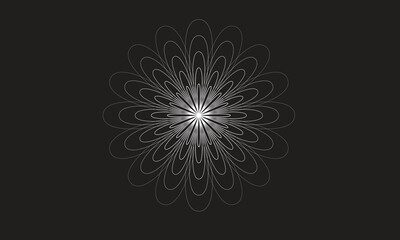 spirograph with circles, spiral graphic line, spirograph, abstract element on a black background, spirograph image