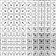 Geometrical item based seamless pattern in black suitably ideal for background or fashion fabrics.