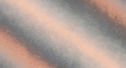 Abstract pattern of blurred wavy diagonal gray and peach stripes