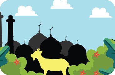 Obraz premium Illustration of Eid al-Fitr and Eid al-Adha icons, with transparent background suitable for design needs