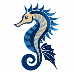 sea horse vector illustration, animal, isolated on white background