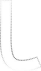 Dotted curve line. Element for design