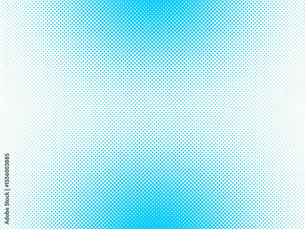 Poster abstract blue halftone background with a perspective effect and geometric patterns