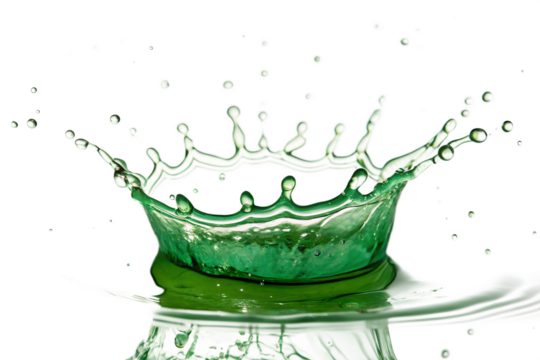 Green Liquid Splash - Refreshing Drink & Essence