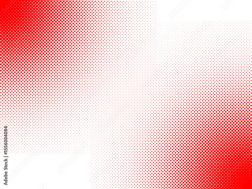 Poster abstract geometric red and black pattern with dots and shapes forming a complex design