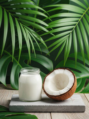coconut milk and coconut