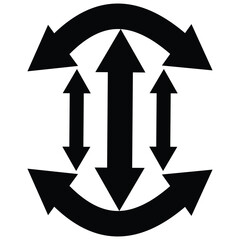 Dual sided arrow vector icon. eps 10