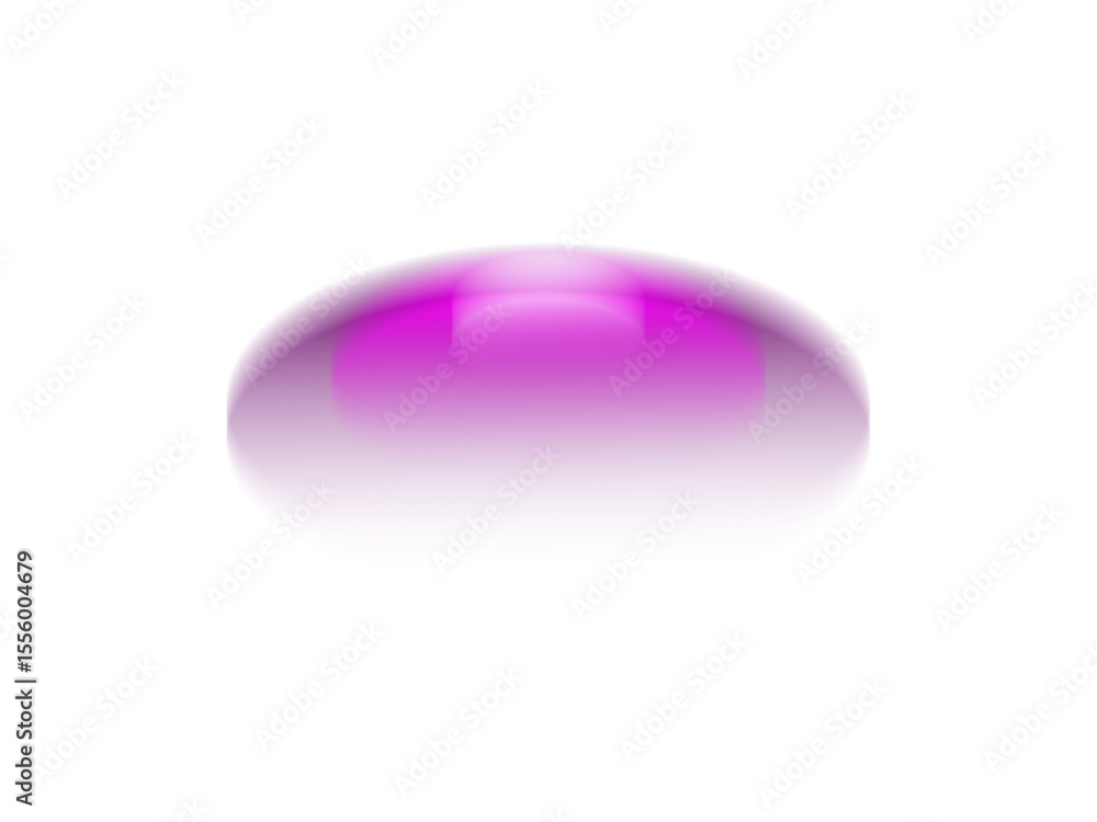 Poster glossy purple orb with a gradient effect and highlights on a stark black background
