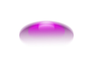 Glossy purple orb with a gradient effect and highlights on a stark black background
