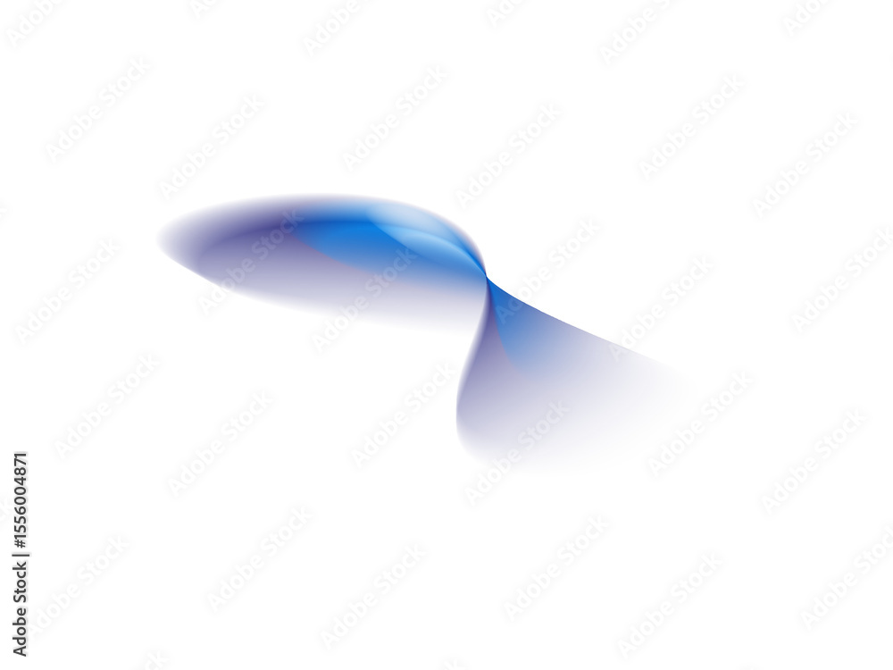 Poster abstract blue glossy 3d shape with a gradient against a dark background design