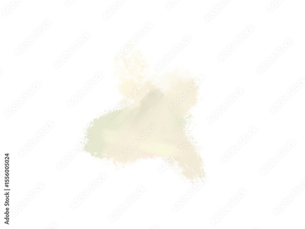 Poster abstract artistic brushstroke shape with a soft color palette on a black background