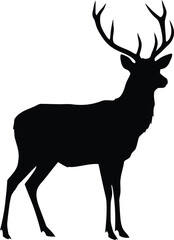 Deer Silhouette Vector Illustration

