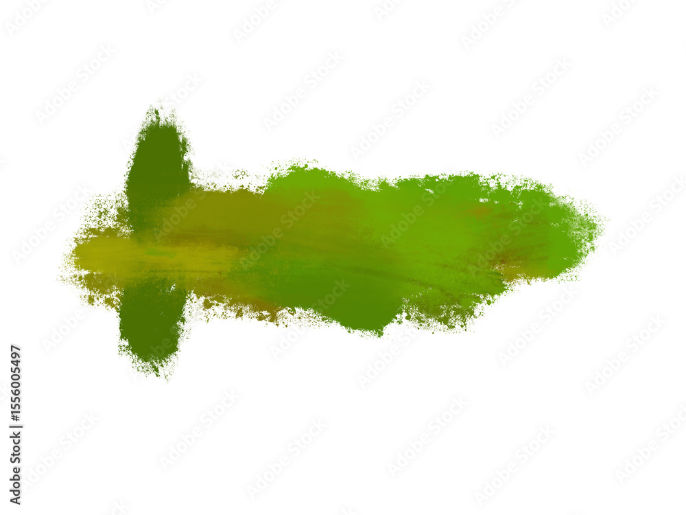 Poster abstract green brush stroke design with textured effect on a black background
