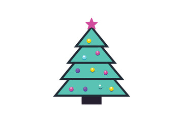 christmas tree vector illustration