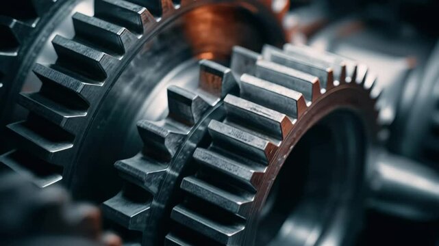 Explore the beauty of complex gears within a mechanical assembly, highlighting the craftsmanship and precision involved in engineering these components for functionality in motion