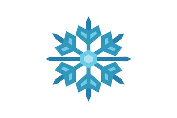 Fototapeta premium Flat Style Snowflake Mandala Icon on White Background Design
