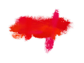 Abstract red and orange watercolor brush stroke design on black background