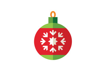 Fototapeta premium Nordic Christmas Tree Ornament Icon Design for Holiday Decorations