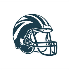 Fototapeta premium Sleek Football Helmet Side View Vector Football Helmet Side view sleek and angular