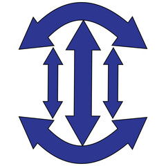 Dual sided arrow vector icon. eps 10