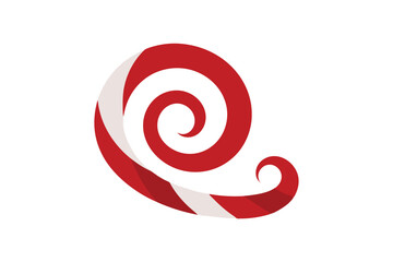 Whimsical Candy Cane Swirl Icon Design for Holiday Branding