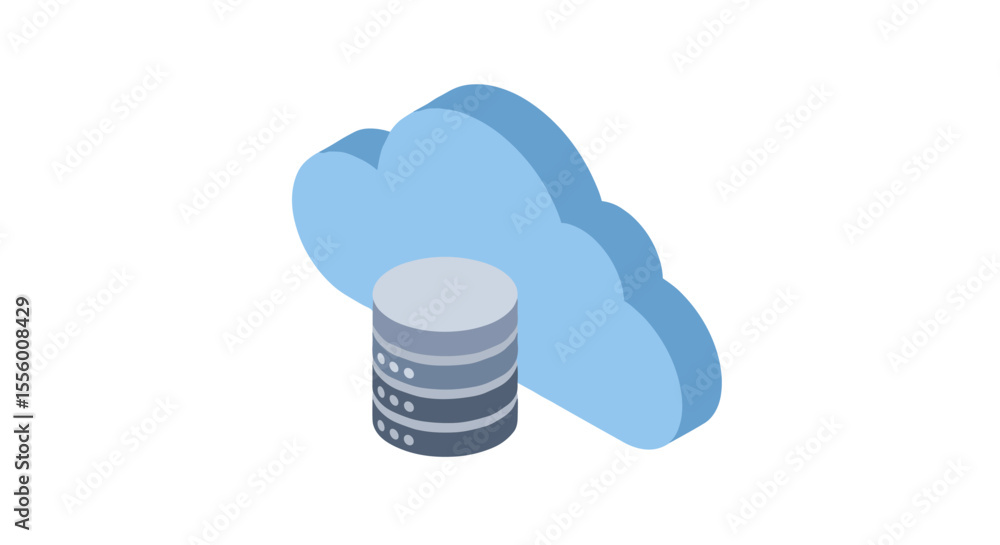 Poster cloud computing and data storage vector illustration for technology design