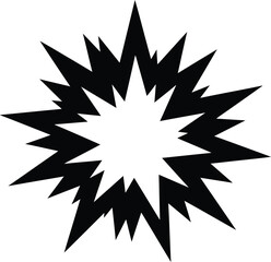 Black Explosion Burst Silhouette Graphic

