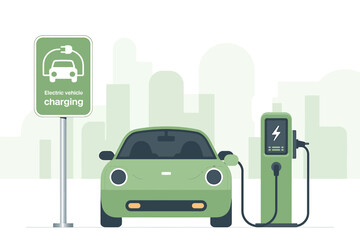 A Minimalist Illustration of Electric Vehicle Charging in the City