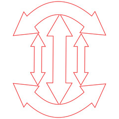 Dual sided arrow vector icon. eps 10