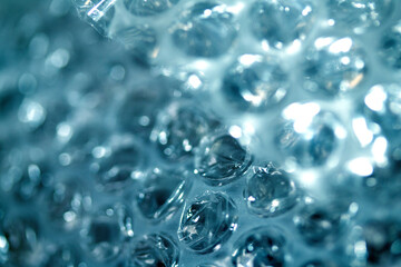 Abstract Bubble Wrap Plastic Circles Shiny Coloured Background