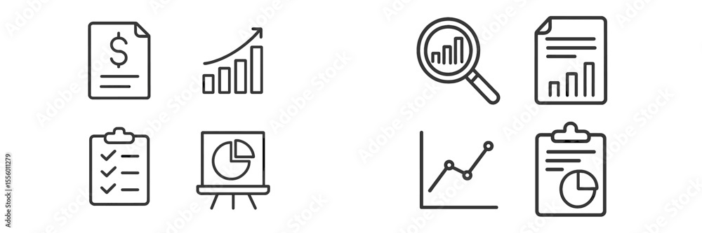 Poster detailed charts and graphs representing financial growth and data analysis in a professional setting