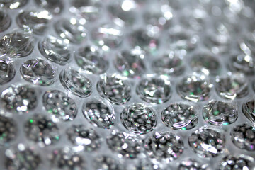 Abstract Bubble Wrap Plastic Circles Shiny Coloured Background