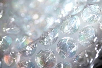 Abstract Bubble Wrap Plastic Circles Shiny Coloured Background