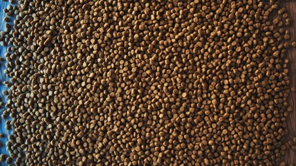 Colorful pet food kibble mix texture. Neural network AI generated