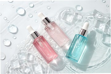 nail polish bottles on white background