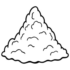 Snow Pile icon vector