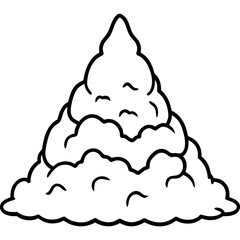 Snow Pile icon vector