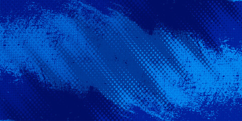 Blue color pattern gradient grunge texture background. Dots pop art comics sport style vector illustration Abstract background dark blue with modern corporate concept